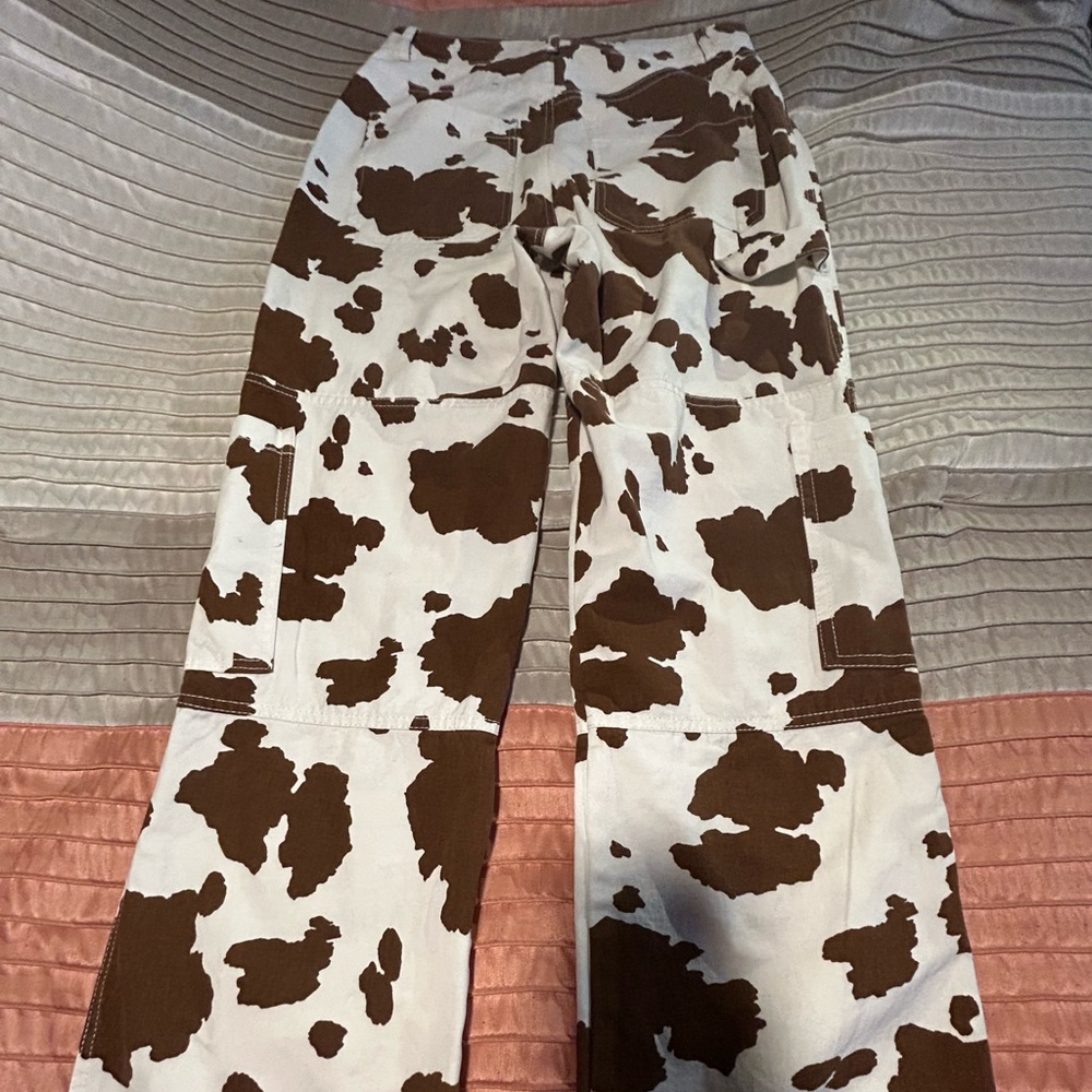 Forever 21 Cow Print Jeans. Size Adult Medium. Color Brown/Cream.  Barely Worn.